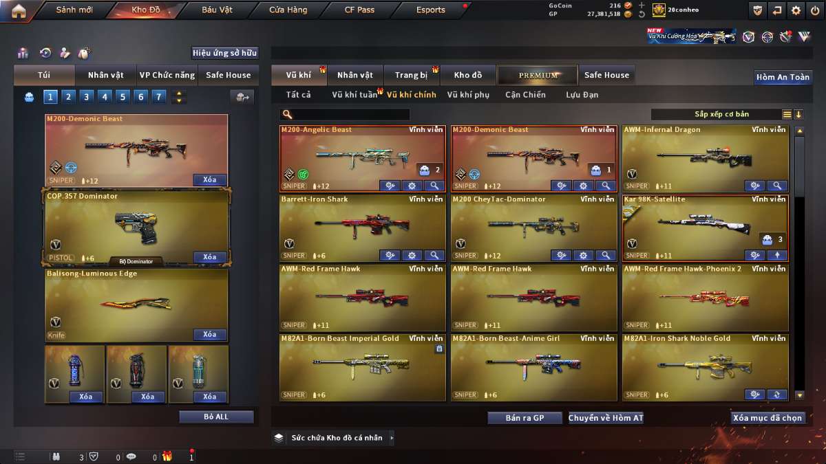 shop acc cf uy tin gia re